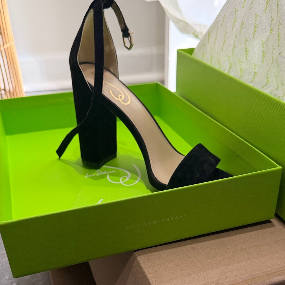 Sam Edelman Black Suede Heels